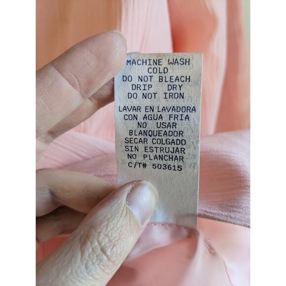 VTG Julian Taylor Women's Pink Polyester Pleated Three-Button Blazer Size 10 - Picture 4 of 5